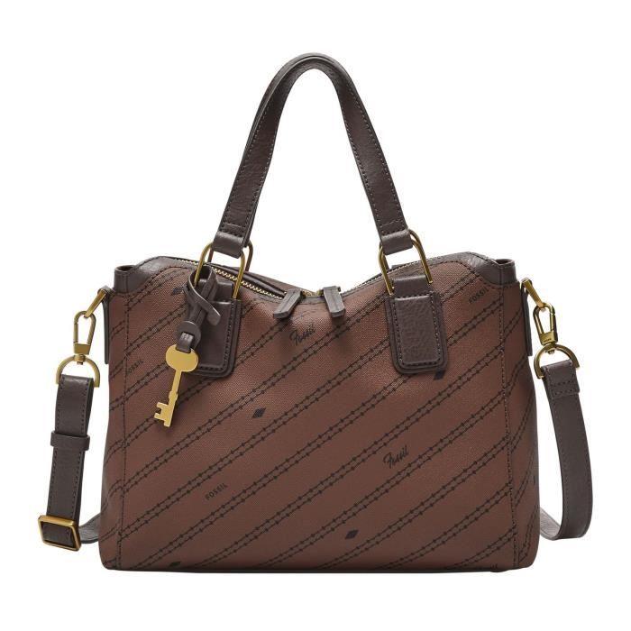 FOSSIL Jacqueline Satchel Brown Black 166639 sac paule