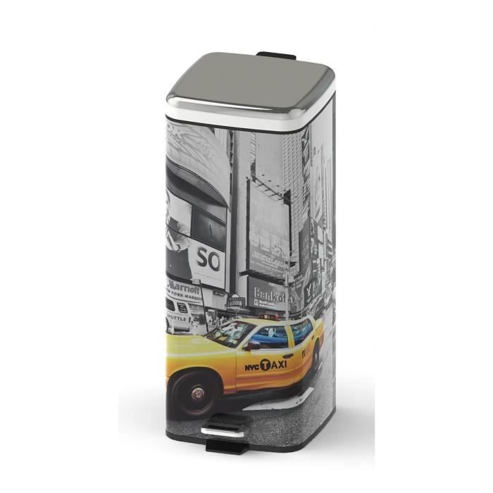 Poubelle 30l Metal New York Achat Vente Poubelle Corbeille