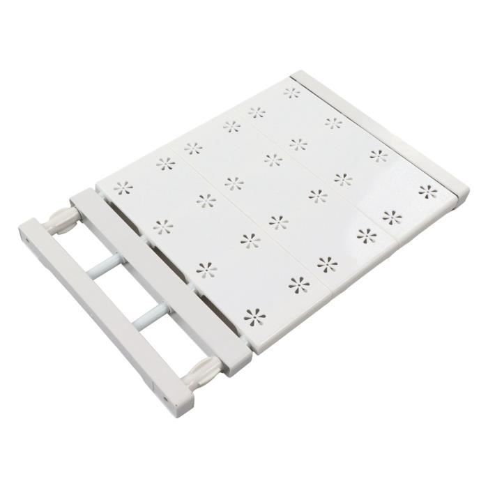 Étagère De Placard Extensible En Métal - Réglable De 38 à 62 Cm - Blanc - Pour Cuisine, Bureau Ou Salle De Bain