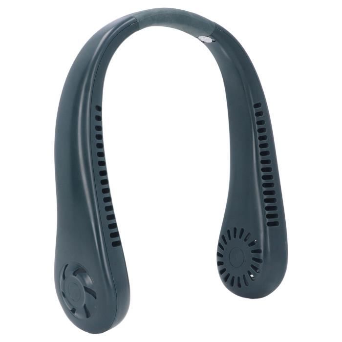 Ventilateur De Cou Portable Sans Pales - Rechargeable USB, 3 Vitesses, Léger, Mains Libres, Design Casque (blanc)