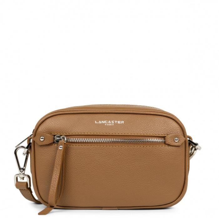 Sac A Main Lancaster Sac trotteur zippe cuir Firenze Lancaster 480 001 couleur Noir Cdiscount Bagagerie Maroquinerie
