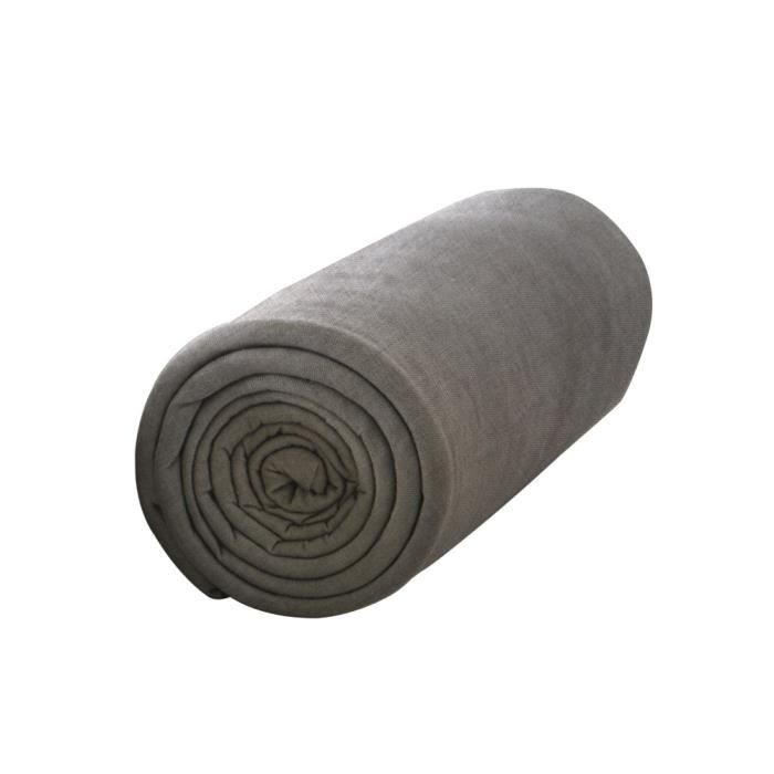 Drap housse - TODAY - 140x190cm - 100% coton - Bronze