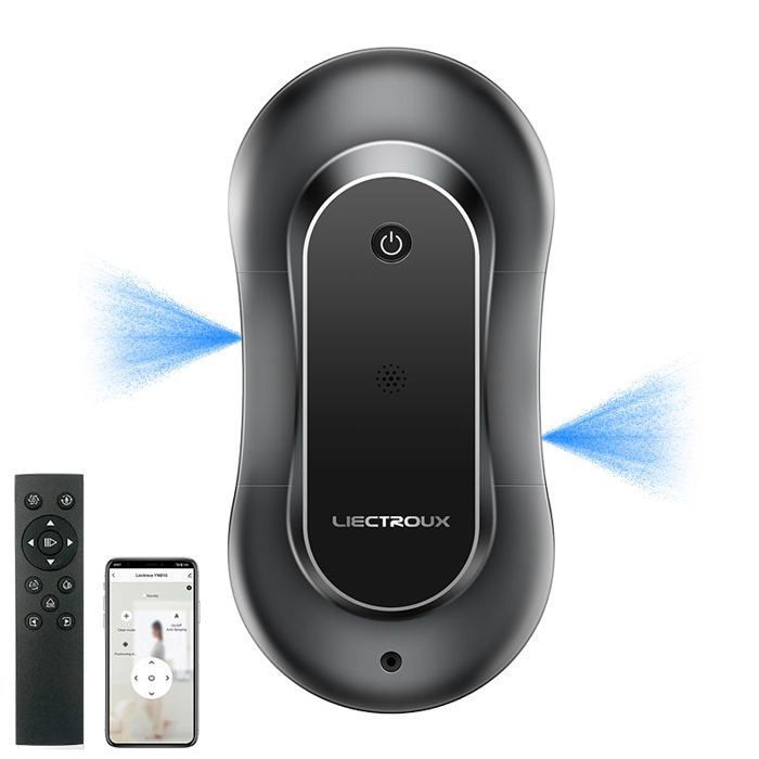 LIECTROUX Robot Lave Vitre YW810 - Contrle APP - Double Pulvrisation - 10 Lingettes