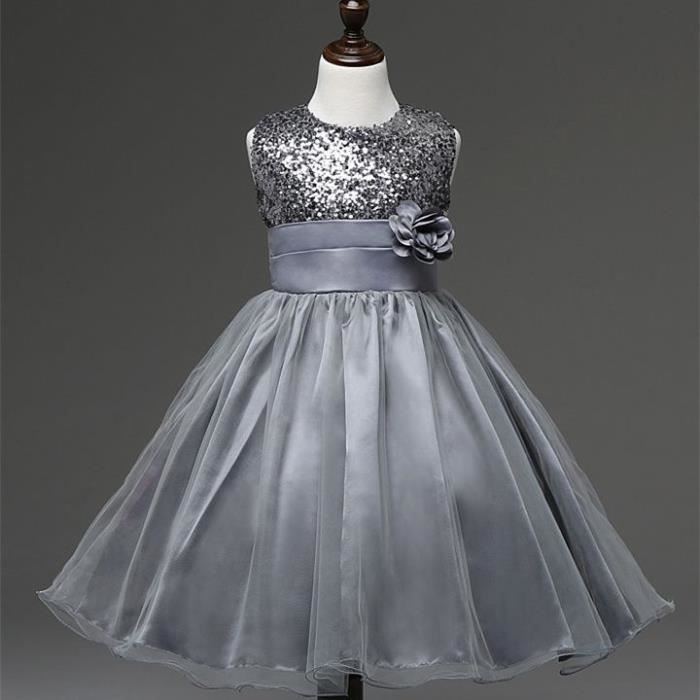 Robe Demoiselle D Honneur Fillette Robe D Enfant Pour Mariage Robe Courte D Enfant Robe De Mariage Pour Enfant Co Gris Achat Vente Robe De Ceremonie Cdiscount