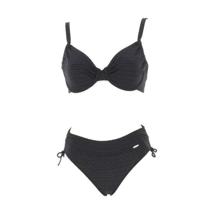 Maillot de bain 2 pièces Zigzag+zigzag dora noir 2p - Grain de sable