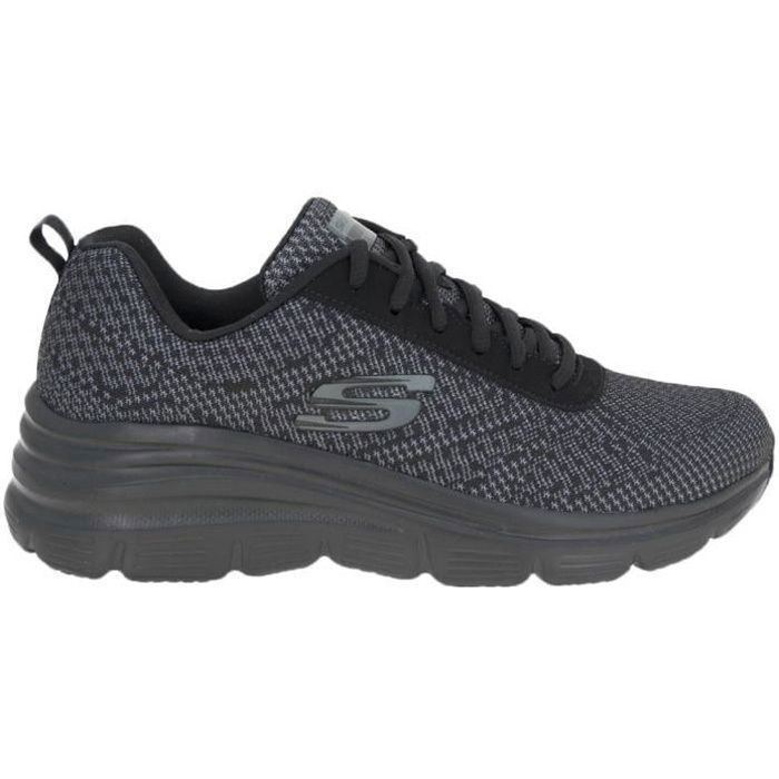 Skechers Baskets Skechers Fashion Fit - Bold Boundaries 12719-BBK - Femme - Noir - Lacets - Textile
