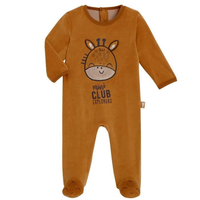 Pyjama Bebe Velours Baby Club Marron Cdiscount Pret A Porter
