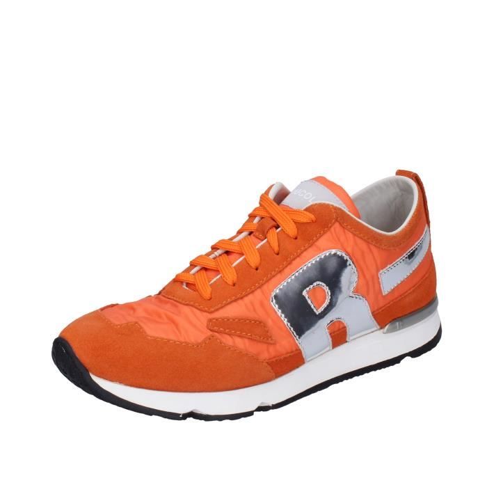 ruco line chaussures femme baskets orange bh534