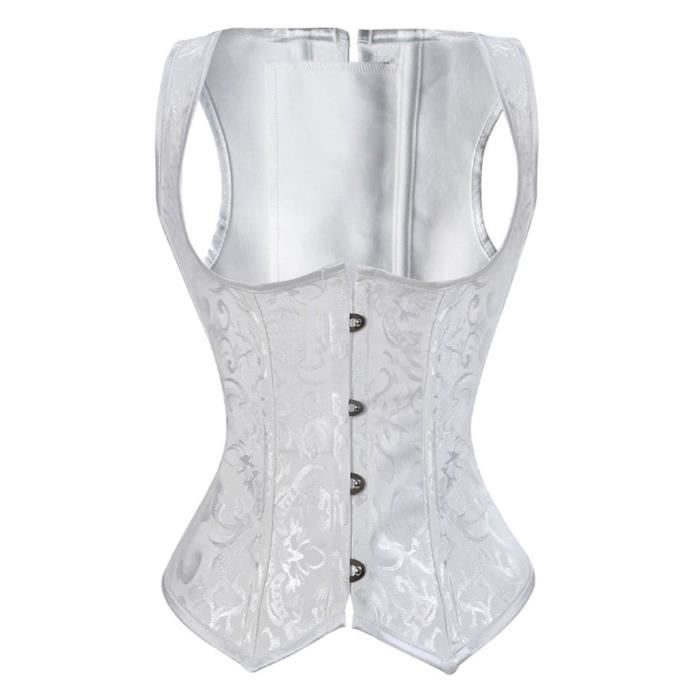 Corset Bustier Femme Gothique - Dentelle Et Bretelles | Pour Soirée, Halloween Et Cosplay