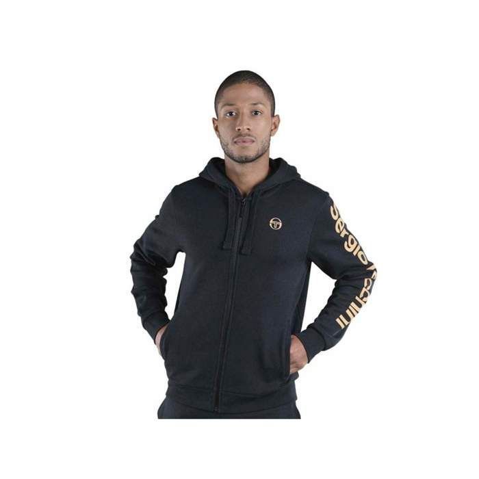 Sweat Zippé à Capuche Sergio Tacchini Homme - Noir, Taille L - Logo Empiècement