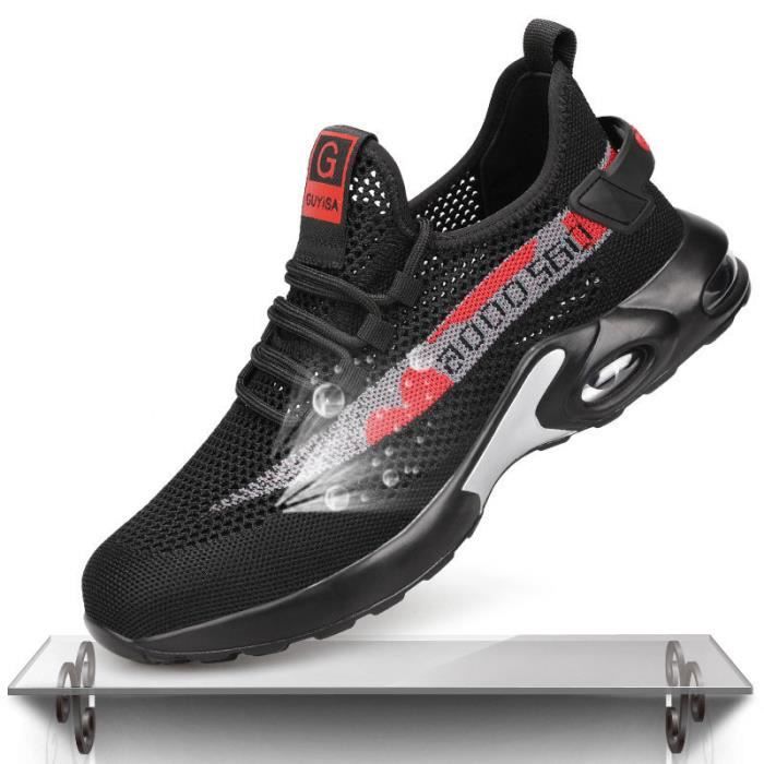 Chaussures De Sécurité Basket - Hommes/Femmes, Embout Acier 200J, Semelle Antidérapante, Respirantes, Pour Travail Et Loisir