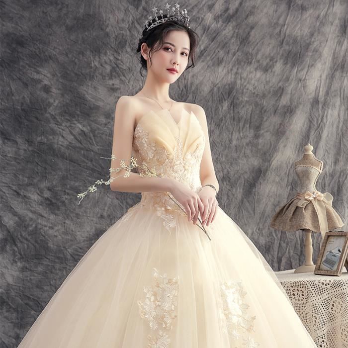 Robe mariage champagne sales