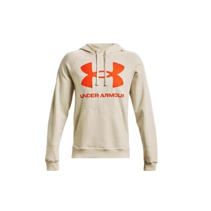 Sweat Homme New Balance Rival Fleece Big Logo HD Beige Manches
