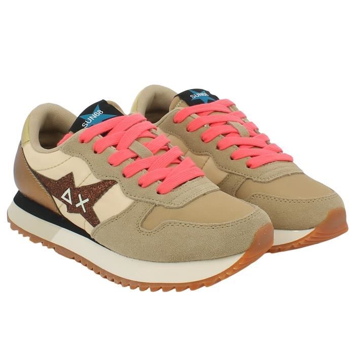SUN68 Sneaker Stargirl Nylon Glitter Beige