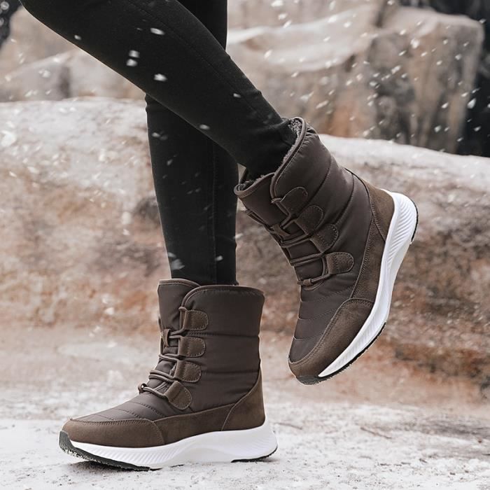 Botte bottes De Combat courtes en peluche pour femmes en