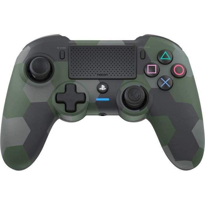 Manette de jeu - Nacon - Assymetrique - Camo Green - Sans fil - 7 heures dautonomie