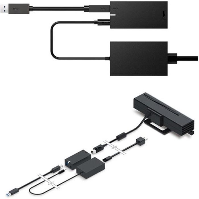 Wewoo - Adaptateur USB 3.0 Kinect 2.0 Sensor pour Xbox One S PC Windows Xbox  One X (US) - Adaptateur Secteur Universel - Rue du Commerce