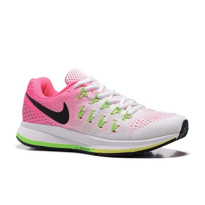 Nike Zoom Pegasus 33 Chaussures de running Femmes Rose et Blanc ...