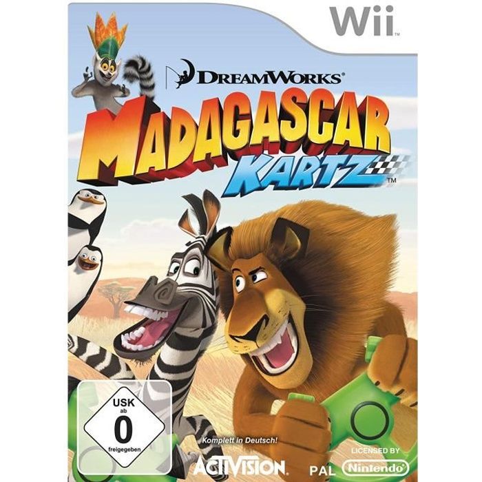 Jeu vidéo NINTENDO Madagascar Kartz Wii Plateforme Wii Couleur Titre Madagascar Kartz