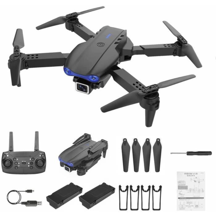 Drone Rc À 4 Essieux Avec Double Caméra Hd 4K Pour Adultes Débutants, Quadricoptère Pliable Fpv