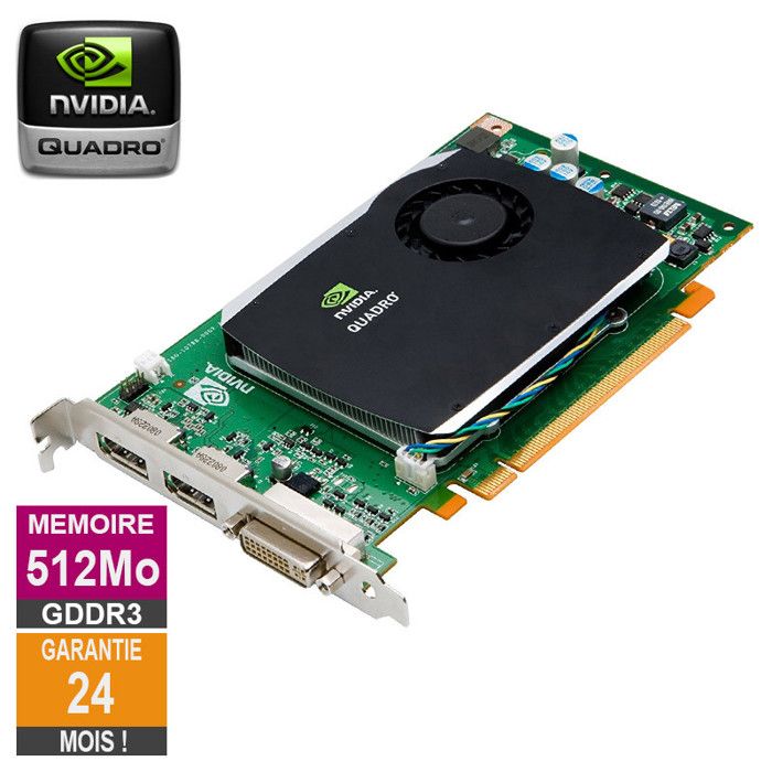Carte Graphique Nvidia Quadro Fx 580 512mo Gddr3 Pci E Dvi Displayport Prix Pas Cher Cdiscount