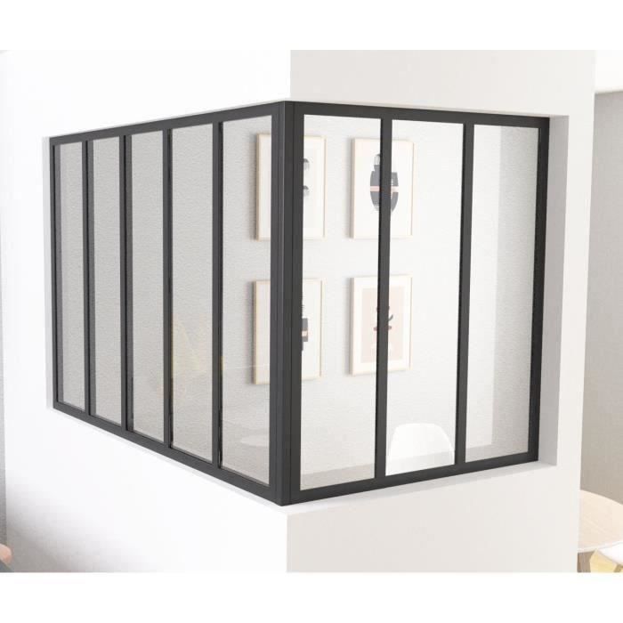 OPTIMUM Poteau d'angle pour verrière Noir - 108 cm