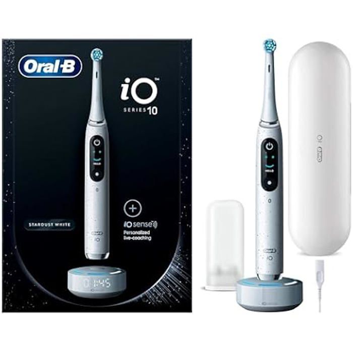 Brosse à dents électrique Braun iOM10.1A3.1AD Stardust – Blanc