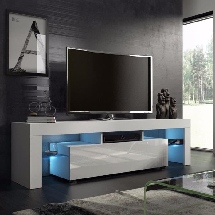 Meuble Tv Blanc De Le Salon De La Maison Simple Nordique Moderne