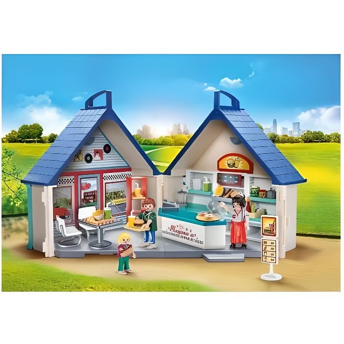 PLAYMOBIL - Garage de la maison - Modèle: Garage de la maison - Gamme:  Playmobil City Life - Accessoires inclus - Cdiscount Jeux - Jouets