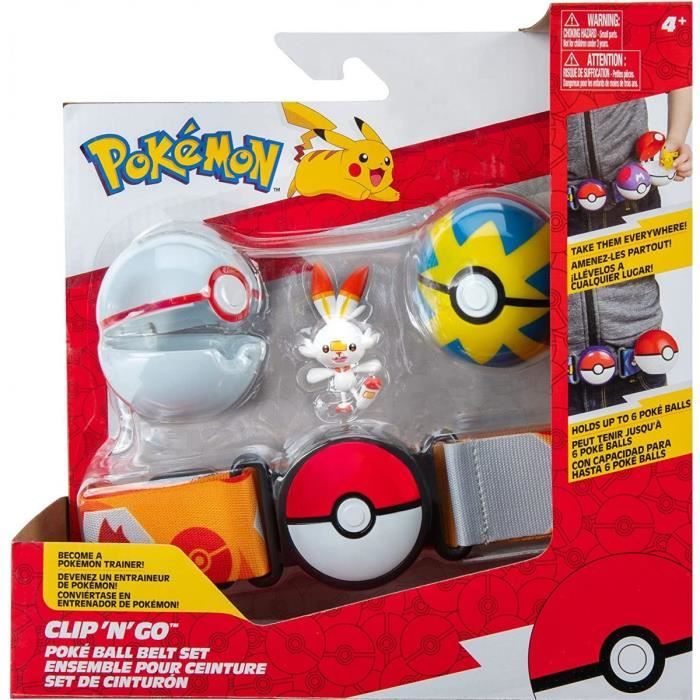 Figurines Ceinture de Dresseur avec Poké ball Série 3 - Évoli Pokémon -  UltraJeux