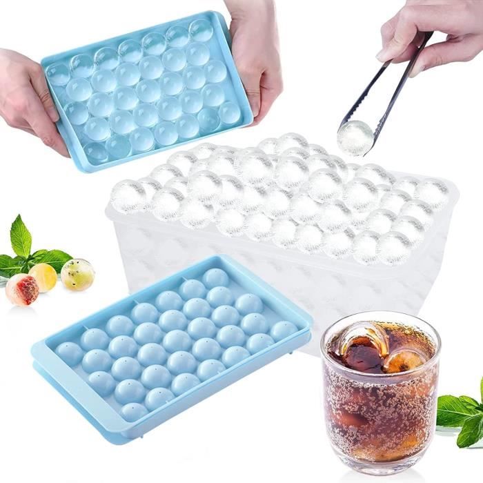 Lot De 3 Moules à Glaçons Silicone 24 Compartiments - Bac à Glaçons Empilable Pour Boissons, Fruits, Glaces - Sans BPA