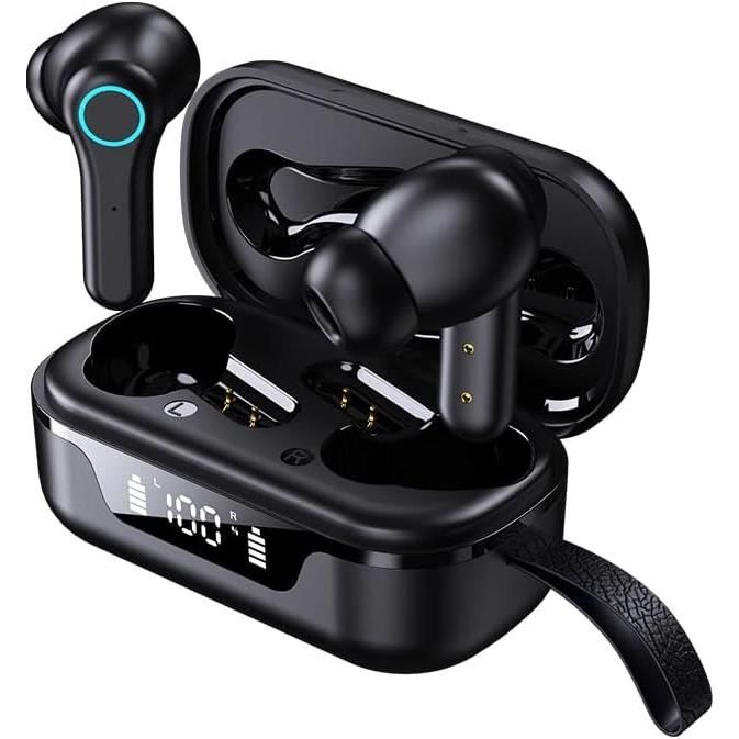 Écouteurs Bluetooth Avec Réduction De Bruit ANC - Étanche IP7, écran Tactile LED, Son Immersif, Autonomie Longue - 5