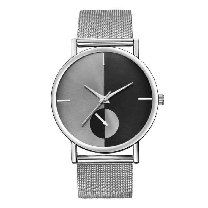 Montre à quartz - Acier inoxydable argenté - Femme