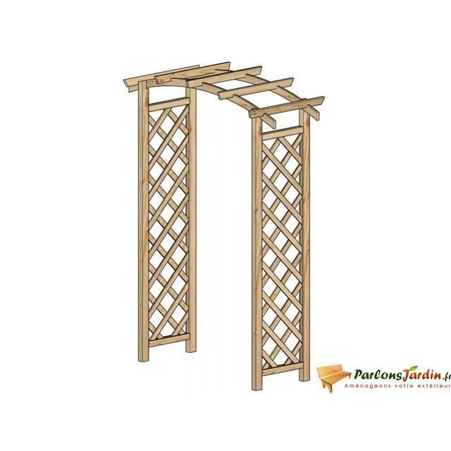 Pergola Double En Arc En Bois Rose Achat Vente Pergola Pergola Double En Arc En Bois Cdiscount