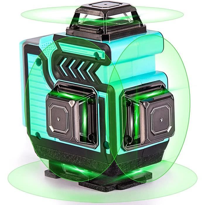 Niveau Laser Croix 4D 360° Vert – RED TECHNIC – 40 Mètres – Auto-nivelant