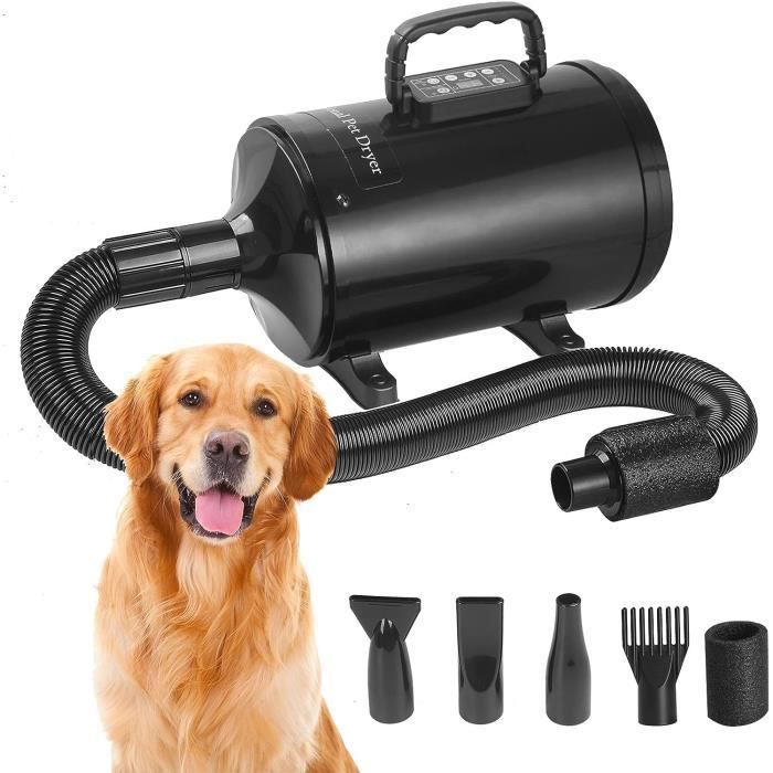 Sèche-chien Ionique - 4 Températures, 2 Vitesses - Moins De 70dB - Avec Sangle Pour Mains Libres - 4