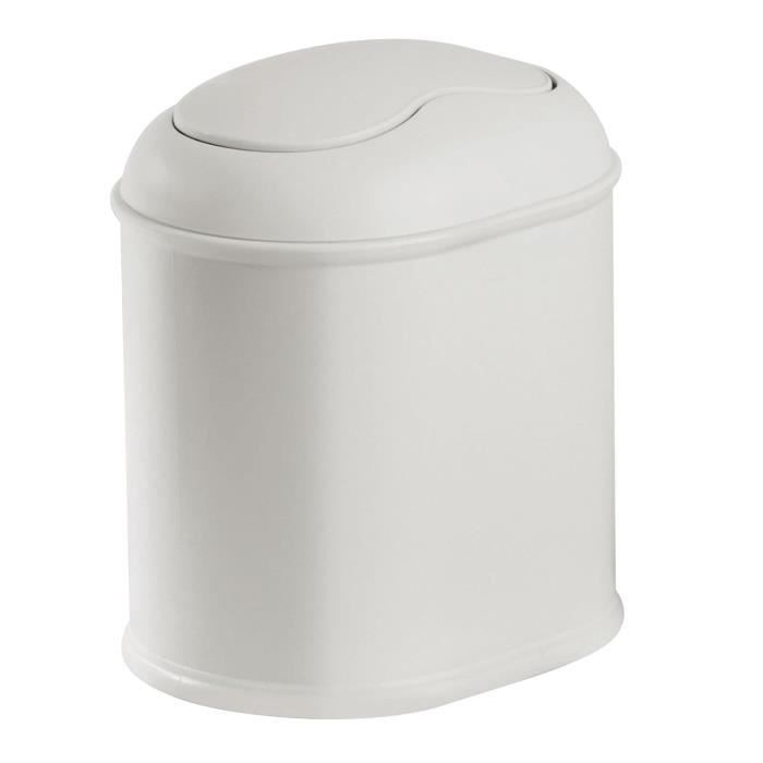 Poubelle De Salle De Bain Avec Couvercle à Pression - 25,5x25x16,5 Cm, Design élégant Et Compact Pour Petits Espaces - 4