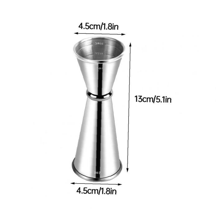 Jigger à Cocktails Telituny 20/40 Ml - Acier Inoxydable Double Tête Pour Bar