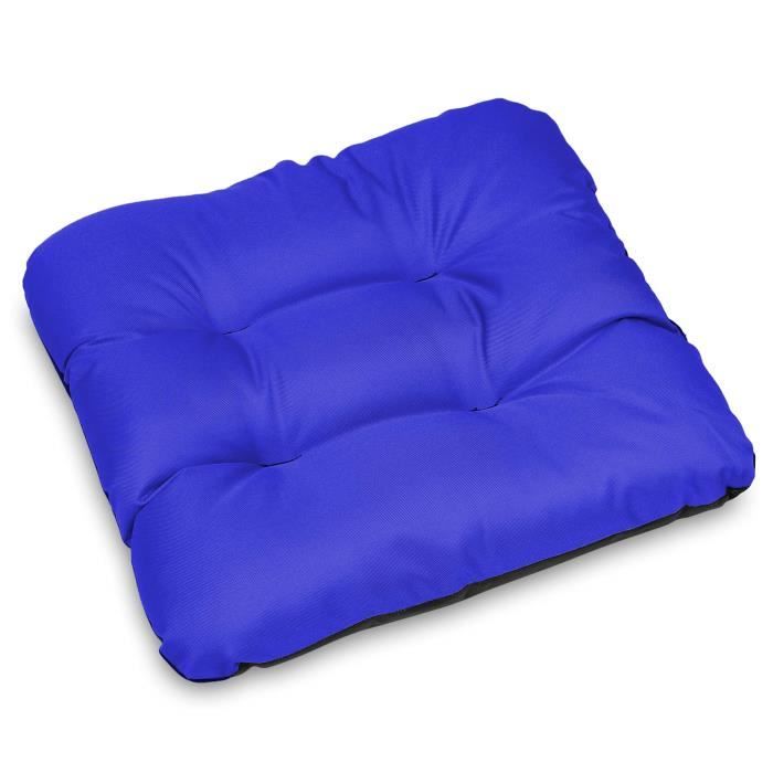 Lot de 6 coussins pour chaise, banc de jardin et canapé - SuperKissen24 - 45x45 cm - imperméable - Bleuet