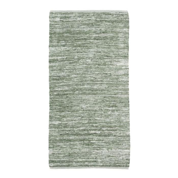 SKIN - Tapis en cuir tressé vert clair 60x120