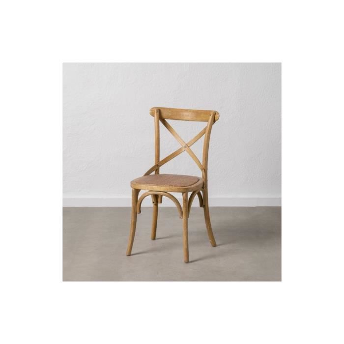 duo de chaises bois gris vieilli - brett - l 46 x l 42 x h 87 cm