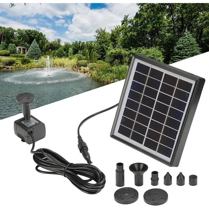 Pompe à Eau Solaire Submersible Riloer 3W - Kit Fontaine Avec Panneau Solaire, 4 Buses, Pour Bassin, étang Ou Aquarium - 9