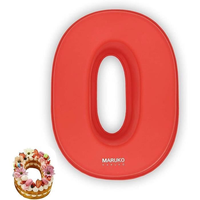 Moule à Gâteau Chiffres En Silicone 0 à 8 - 9 Pièces, Format 25 Cm - Pour Anniversaire, Mariage - Antiadhésif, Lavable Lave-vaisselle