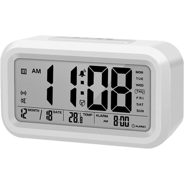Palaufr Horloge Numérique De Chambre, Réveil Digital Avec Affichage LED