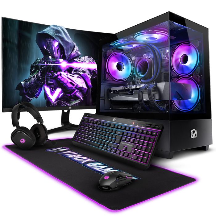 Vibox III-130 PC Gamer – 27 Écran Pack – Intel i7 9700KF – RTX 5070 Ti 16Go – 32Go RAM – 1To SSD – Win11 – WiFi