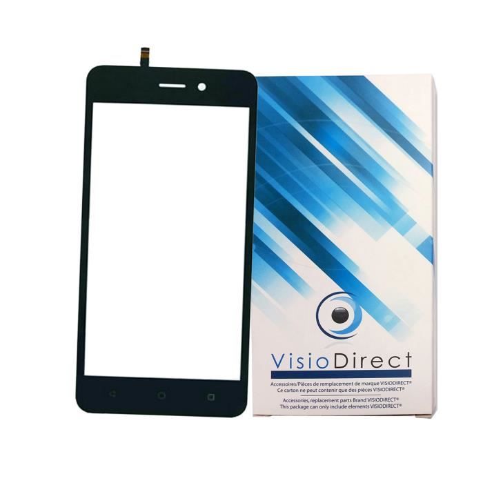 Vitre ecran tactile pour téléphone portable Wiko Sunny 3 5" couleur Anthracite