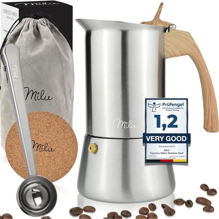 TeCuisine - Cafetière Italienne inox 6 tasses 300ml Argenté - Maison TeCuisine - Cafetière Italienne inox 6 tasses 300ml Argenté - Maison