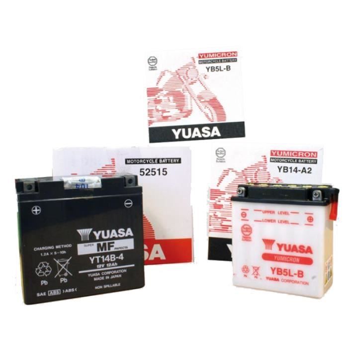 Batterie Yuasa pour Moto Suzuki 400 GSX FWS 1980 à 1984 6N2-2A-4 / 6V 2Ah