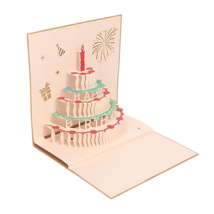 Carte D'anniversaire 3D Carte D'anniversaire Polyvalente, Drle