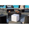 Cube lumineux tabouret filaire pour extérieur LED - LUMISKY - Carry W40 - Blanc - 10W - Hauteur 40cm-1